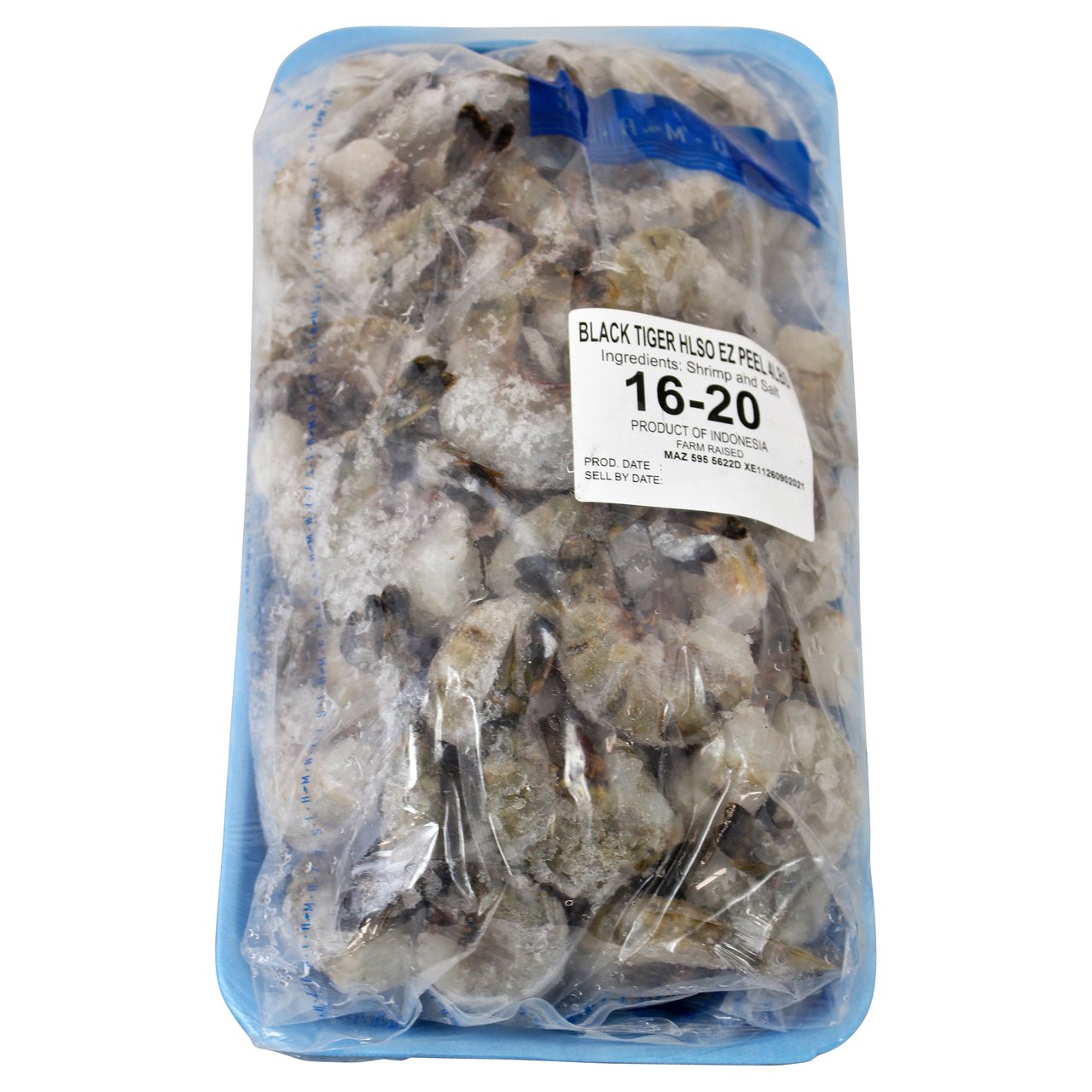 U-20 Farmed Black Tiger Shrimp 4 lb Bag