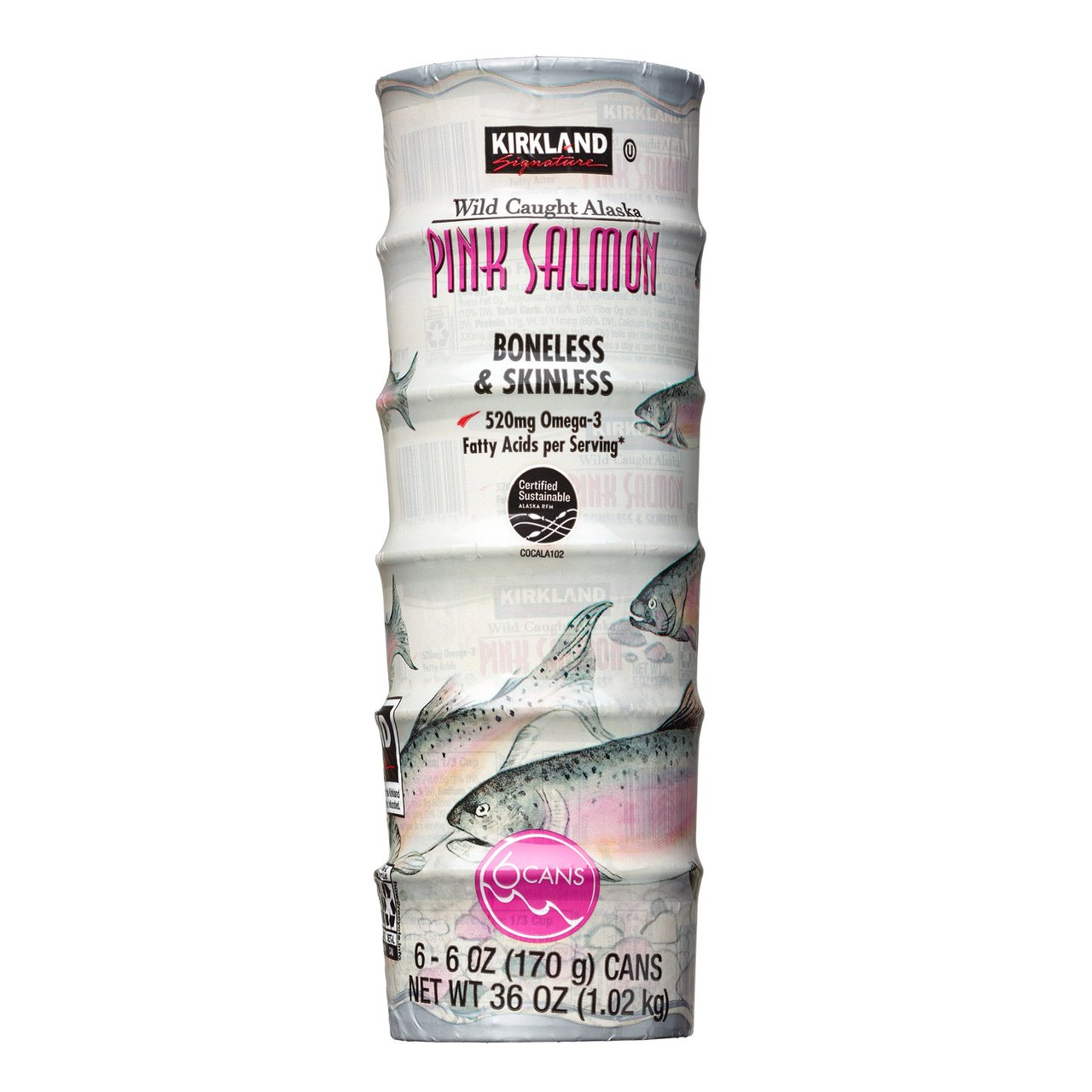 Kirkland Signature Wild Alaskan Pink Salmon 6/6 oz - Image 1