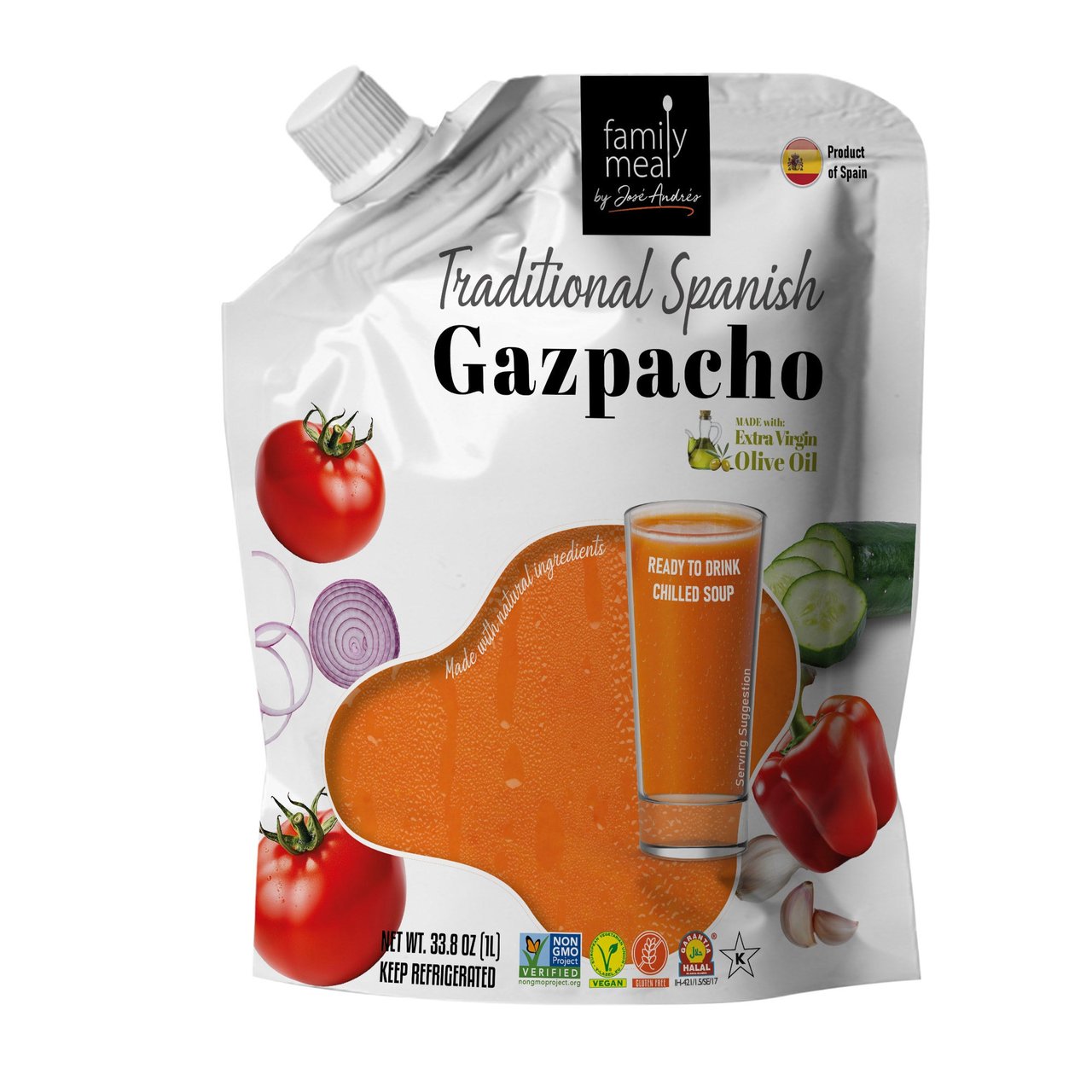 Family Meal Gazpacho by José Andrés 33.8 oz (2.11 lbs) - Image 1