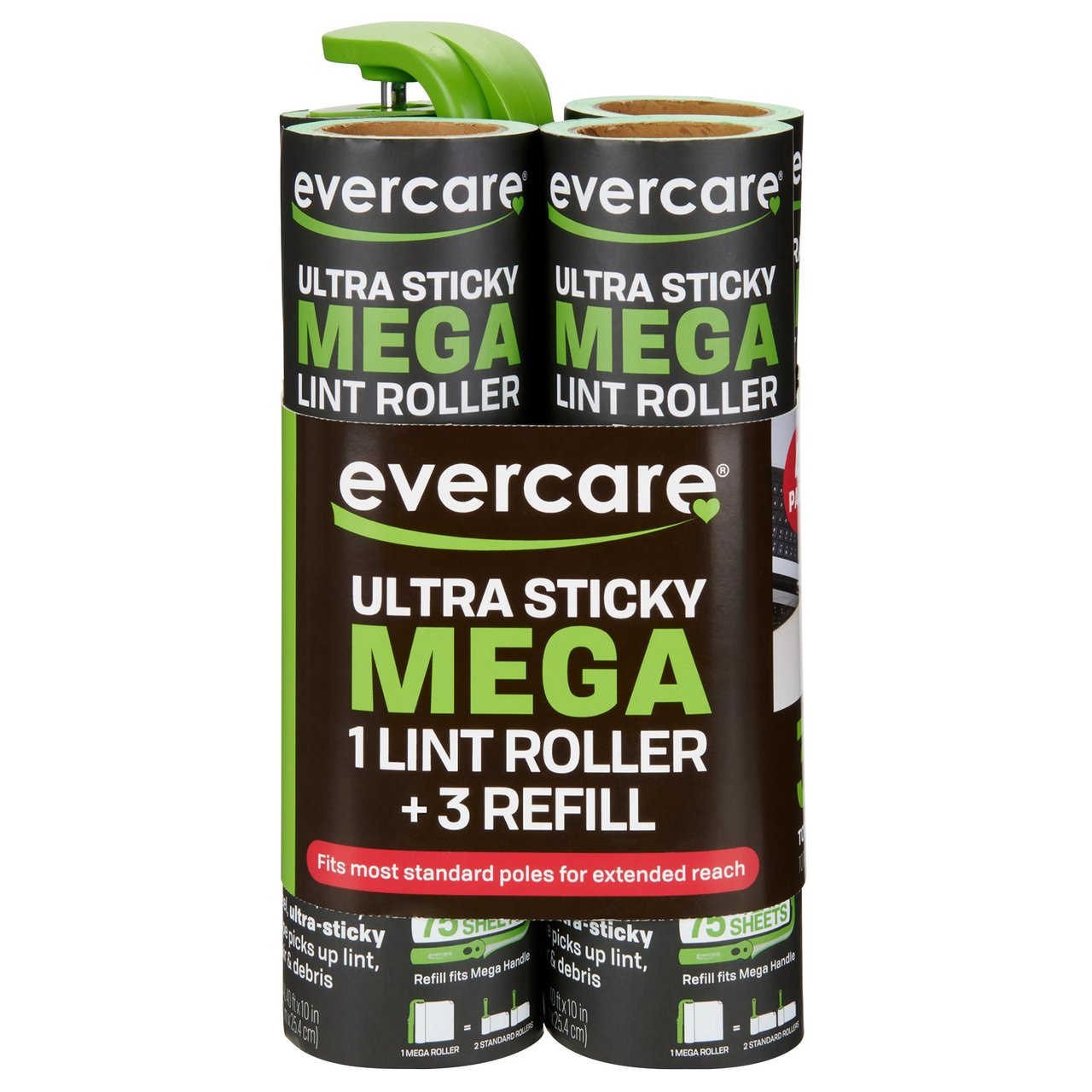 EVERCARE MEGA LINT ROLLER 4 PACK 10" WIDE - Image 1