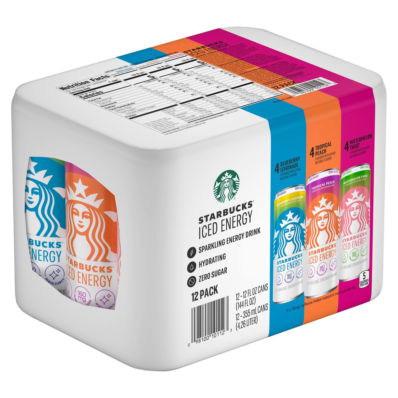 Starbucks Iced Energy Drink, Variety Pack, 12 fl oz, 12-Count - Image 1