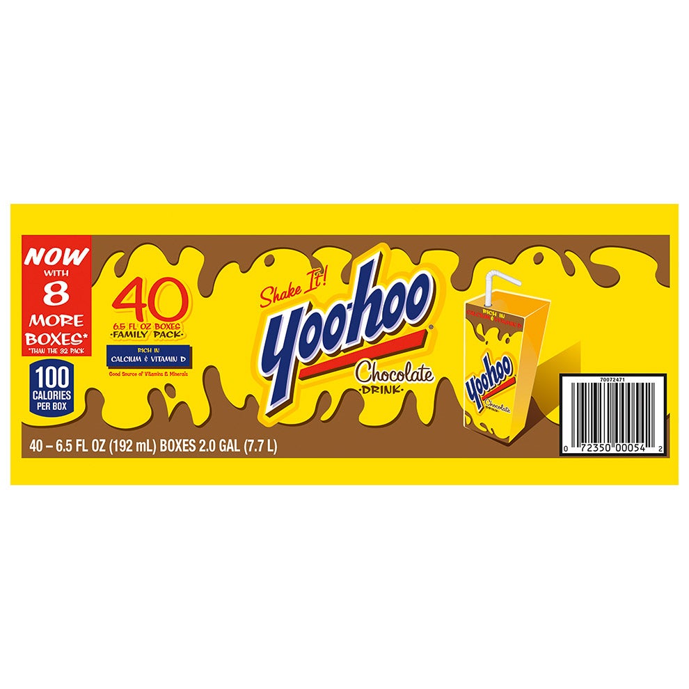 Yoo-hoo Chocolate Drink Box, 40 × 6.5 fl oz (8.125 qt) - Image 1