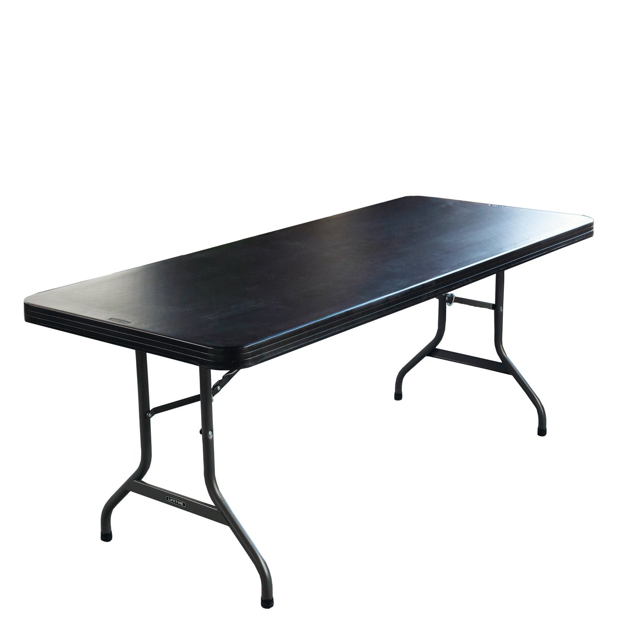 Lifetime 6-Foot Commercial Fold-in-Half Table, Black - Image 1