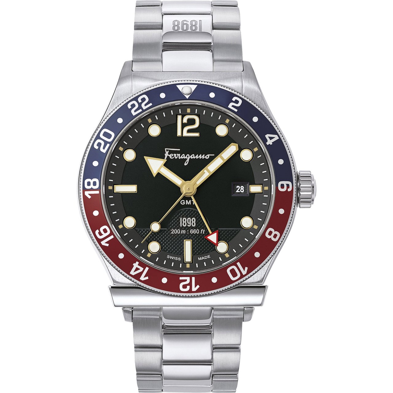 Ferragamo 1898 Sport Stainless Steel Quartz Men's Watch - Image 1