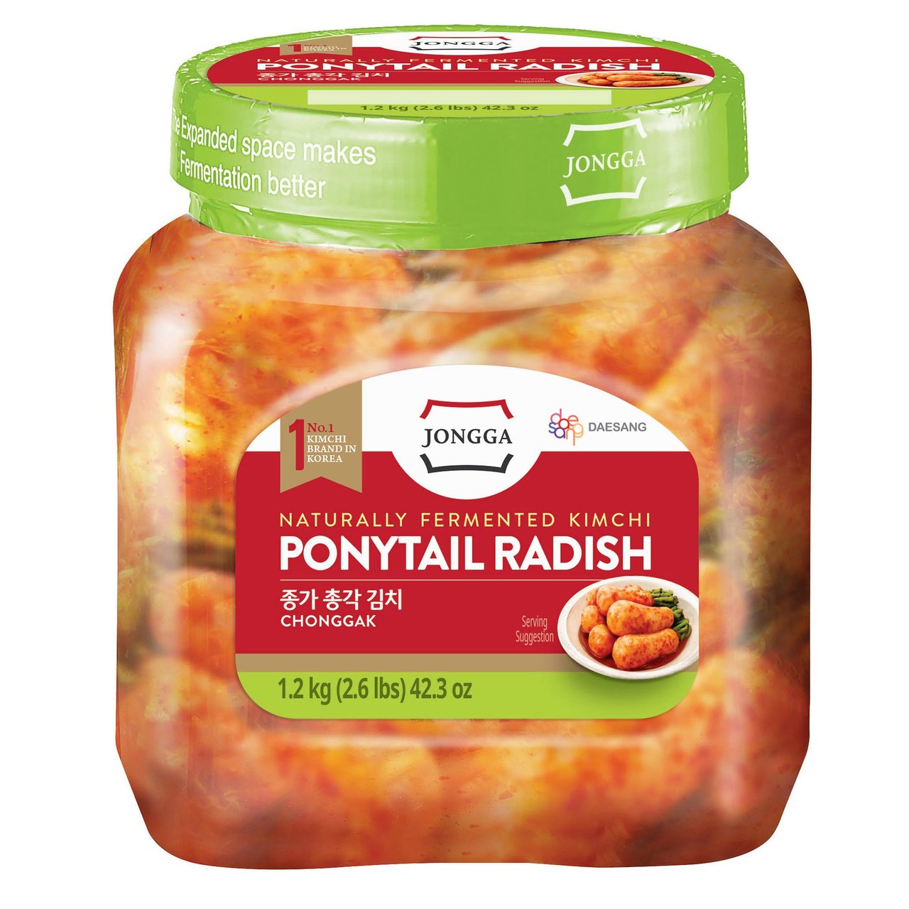 Jongga Ponytail Radish Kimchi 42.3 oz - Image 1
