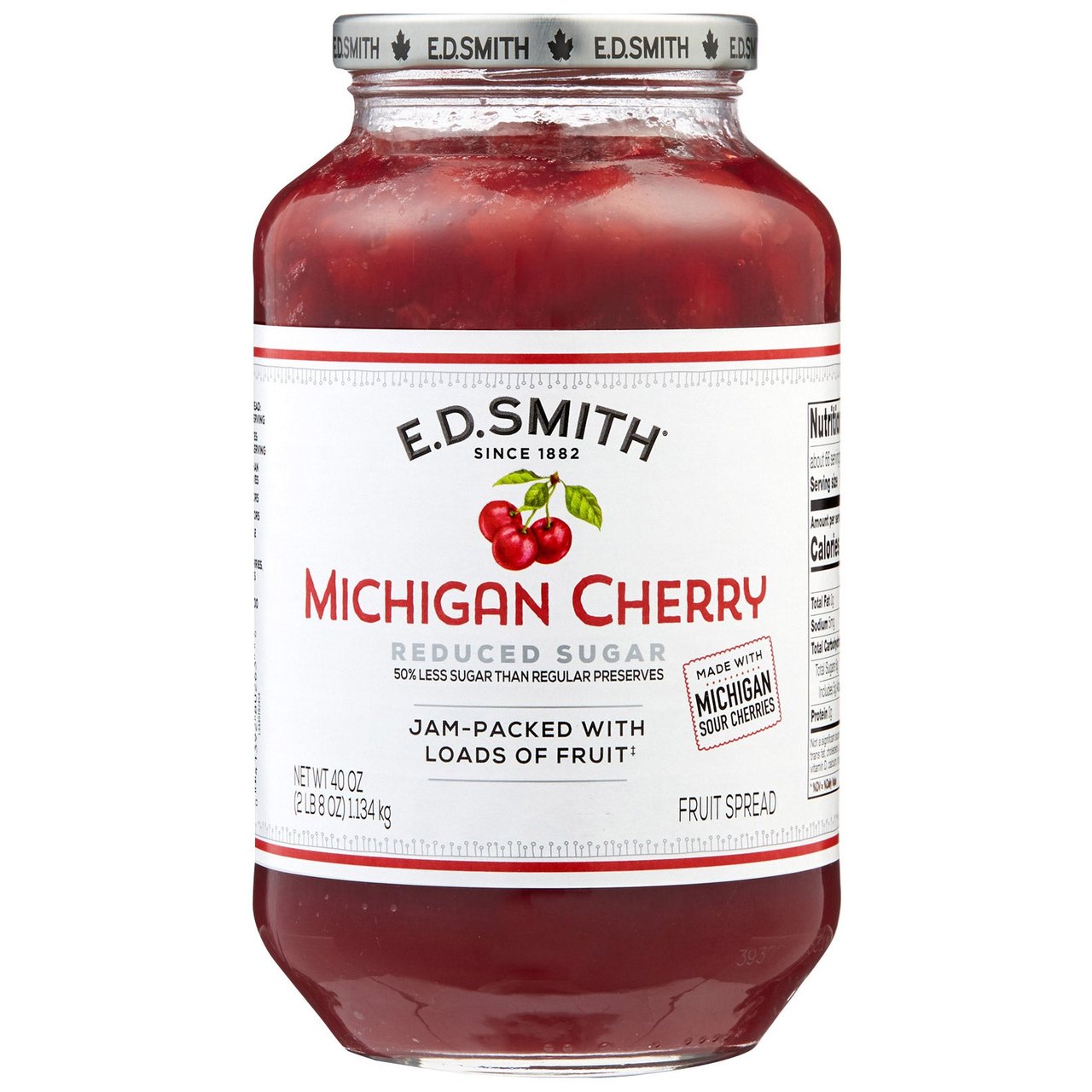 E.D. Smith Michigan Cherry Spread 40 Ounce Jar - Image 1