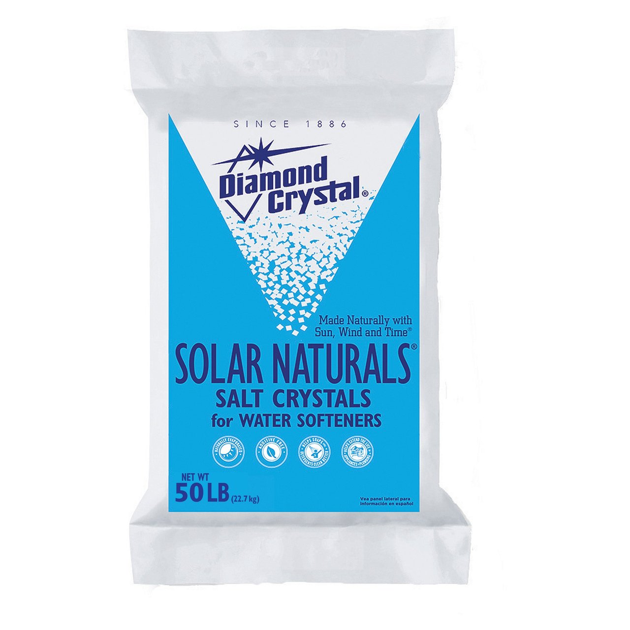 Diamond Crystal Solar Naturals Water Softener Salt Crystals, 50 lb Bag