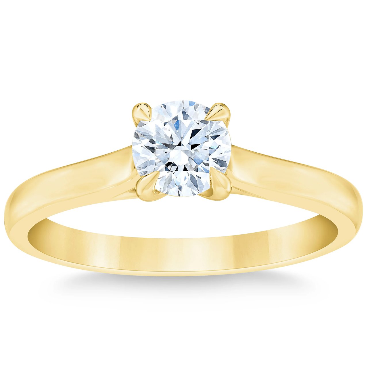 14kt Yellow Gold VS2/I 0.70 CTW Round Diamond Solitaire Ring, Size 7