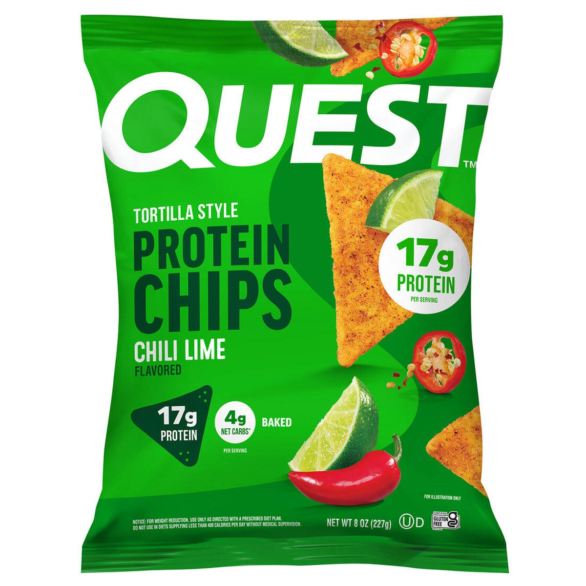 Quest Protein Chips Chili Lime 8oz - Image 1
