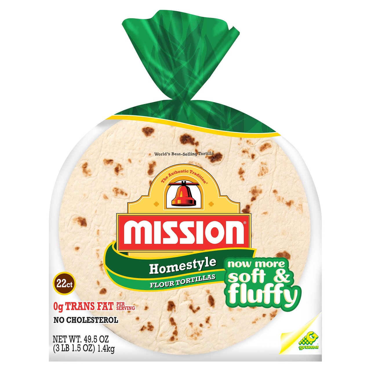 Mission 8" Homestyle Flour Tortillas, 22 Count - Image 1