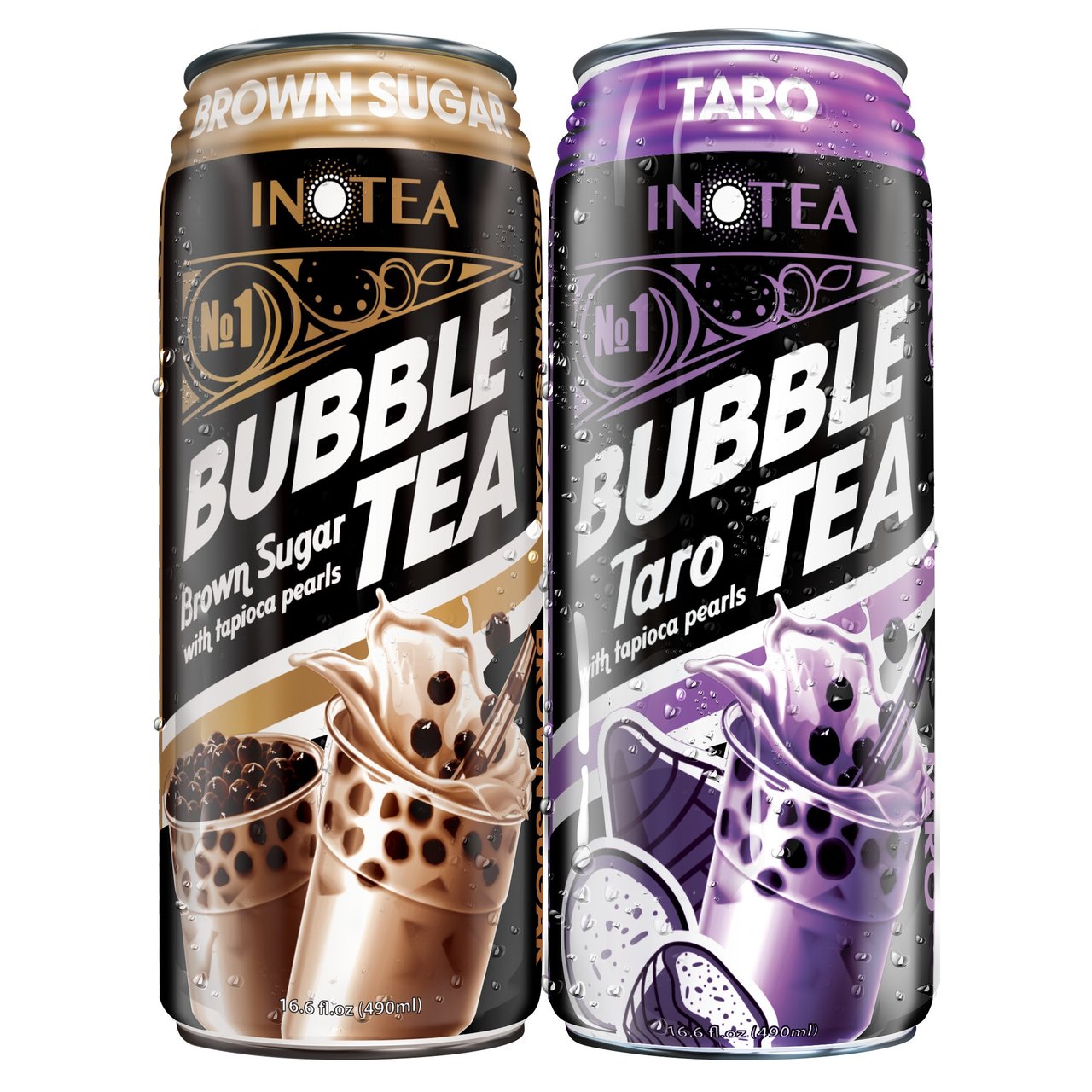 INOTEA Bubble Tea Variety Pack, 12 Cans / 16.6 oz - Image 1