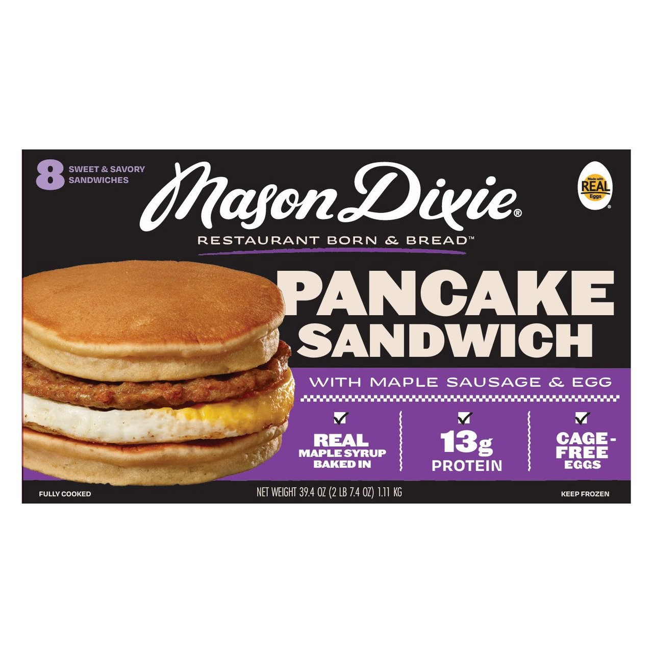 Mason Dixie Pancake Sandwich 8 Count Box - Image 1