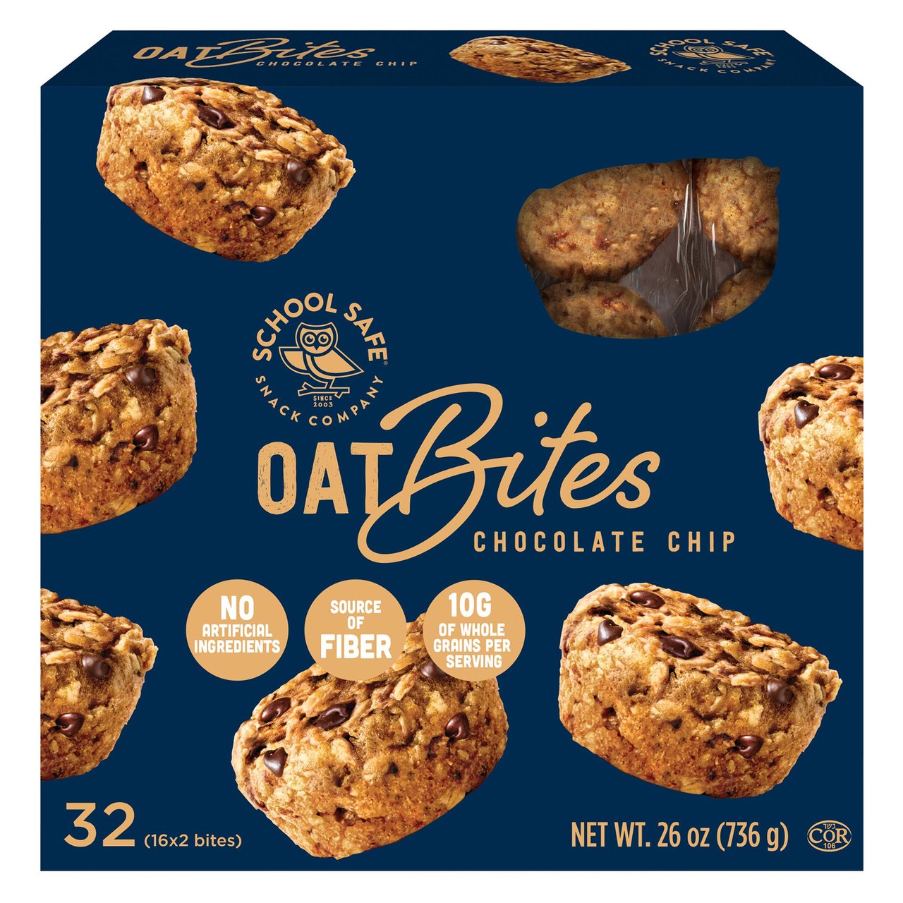 School Safe Oat Bites Chocolate Chip, 32 CT - Image 1