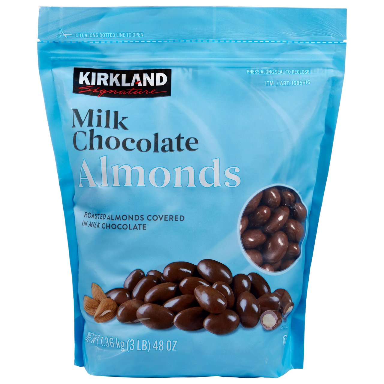 Kirkland Signature Milk Chocolate Almonds 48 oz - Image 1