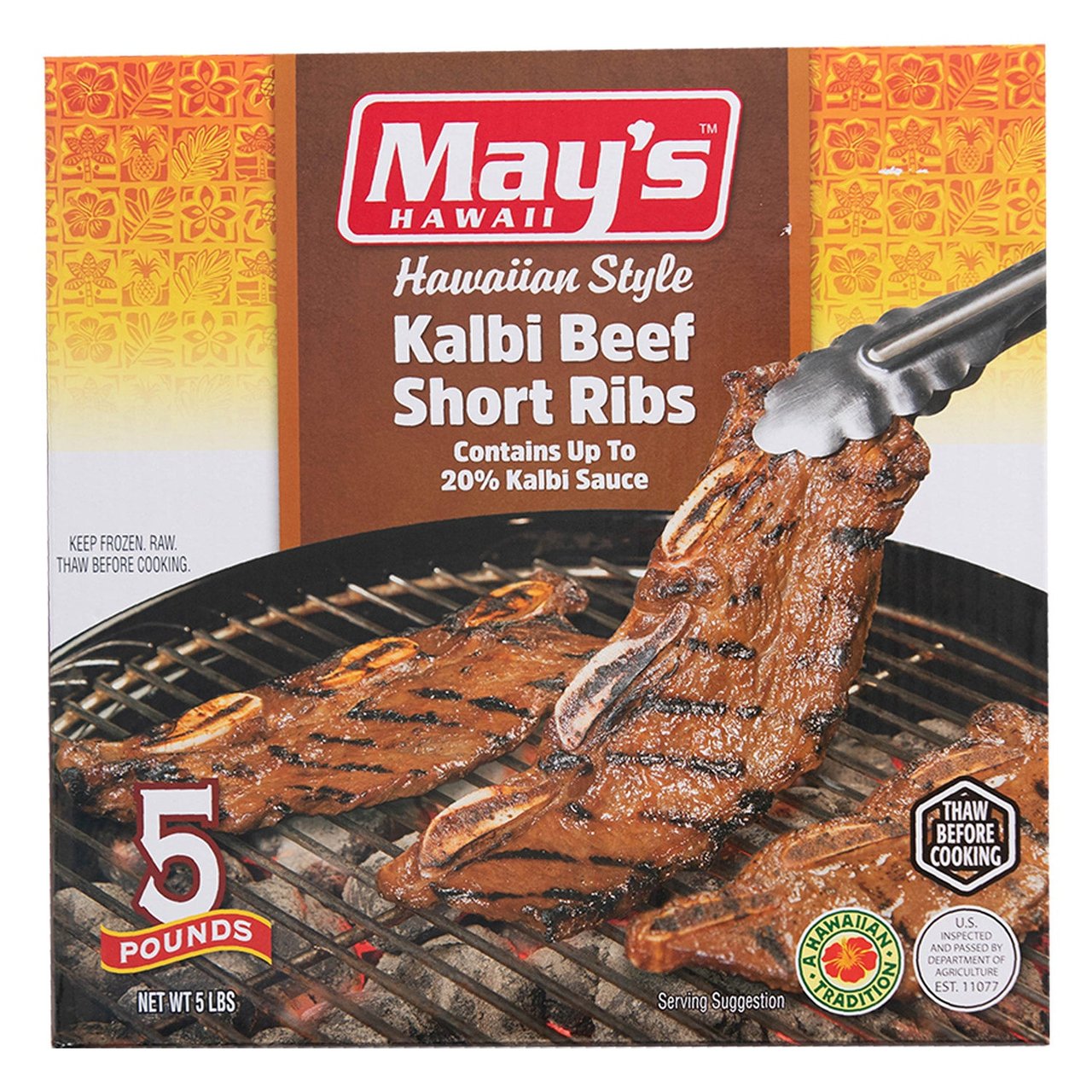 May's BBQ Beef Short Ribs, Net Wt 5 lb - Image 1