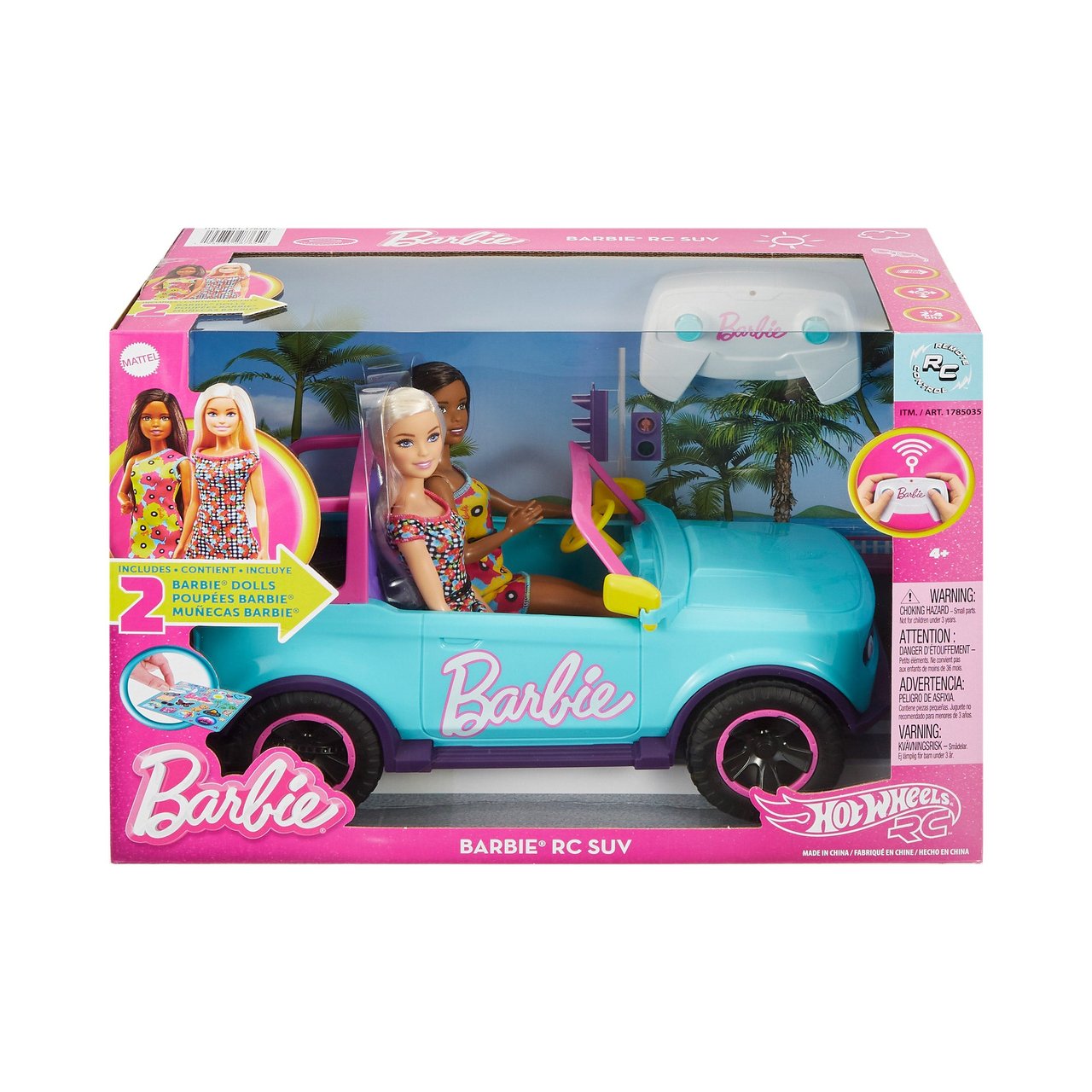 Hot Wheels Barbie SUV R/C with 2 Dolls - Image 1