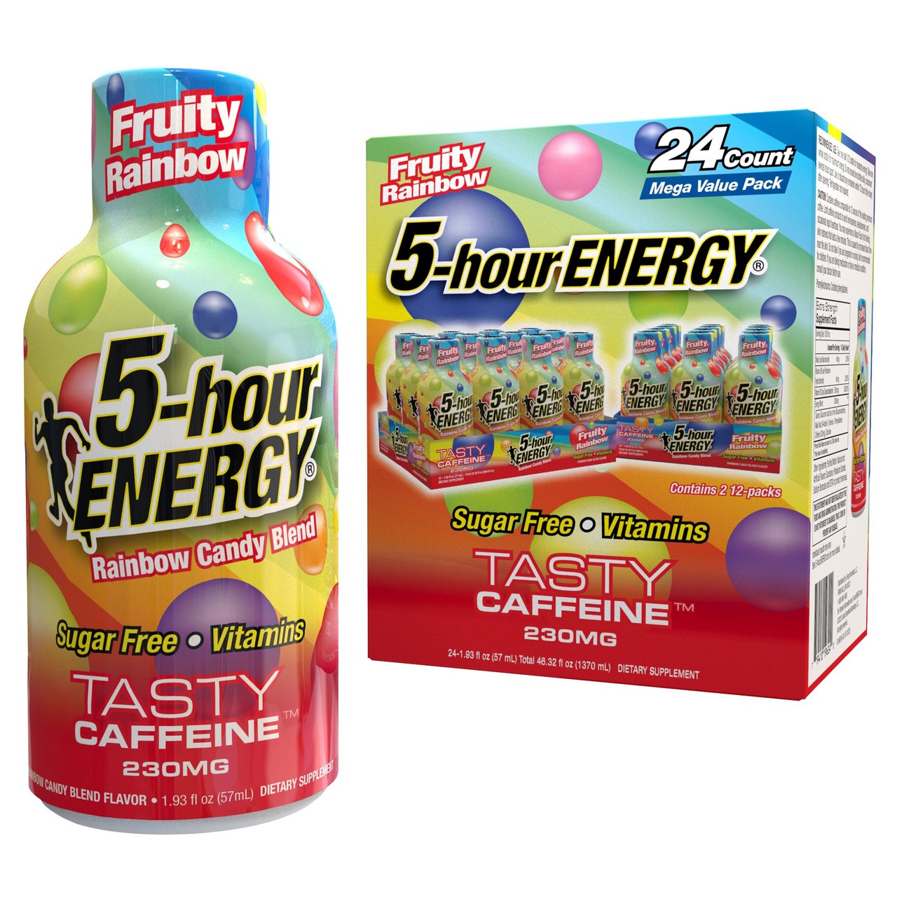 5-Hour Energy Extra Strength Fruity Rainbow, 1.93 fl oz, 24-Count - Image 1