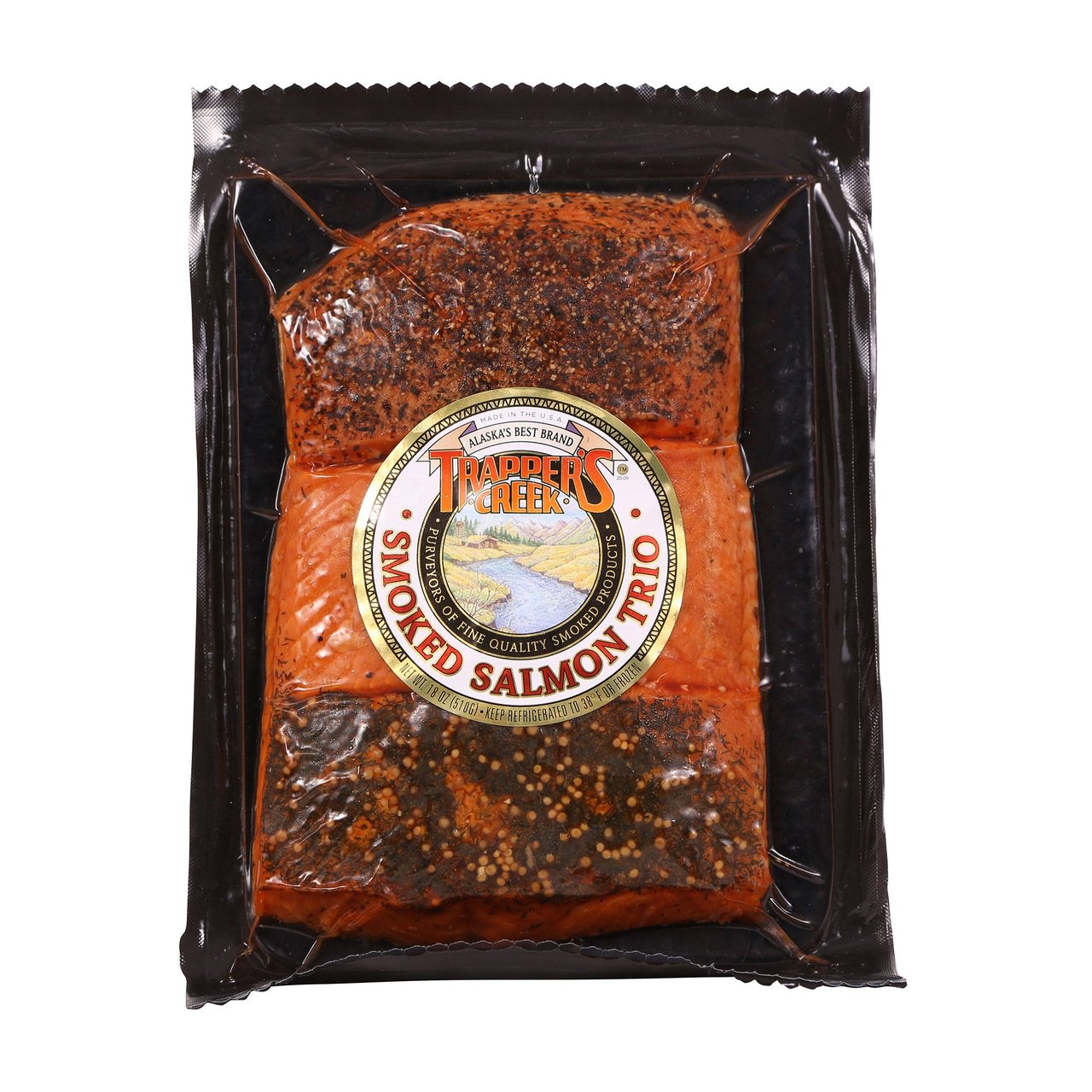 Trappers Creek Smoked Wild King Salmon Trio (Price Per Pound)