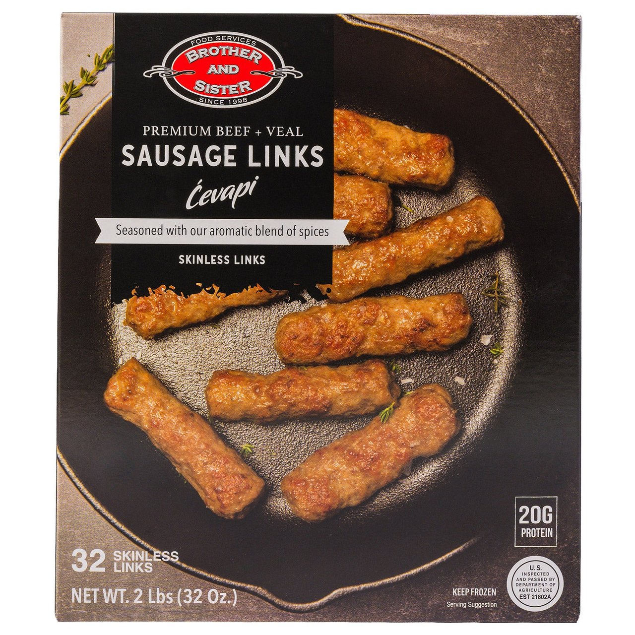 Brother and Sister Cevapi Sausage Links 2 lbs - Image 1