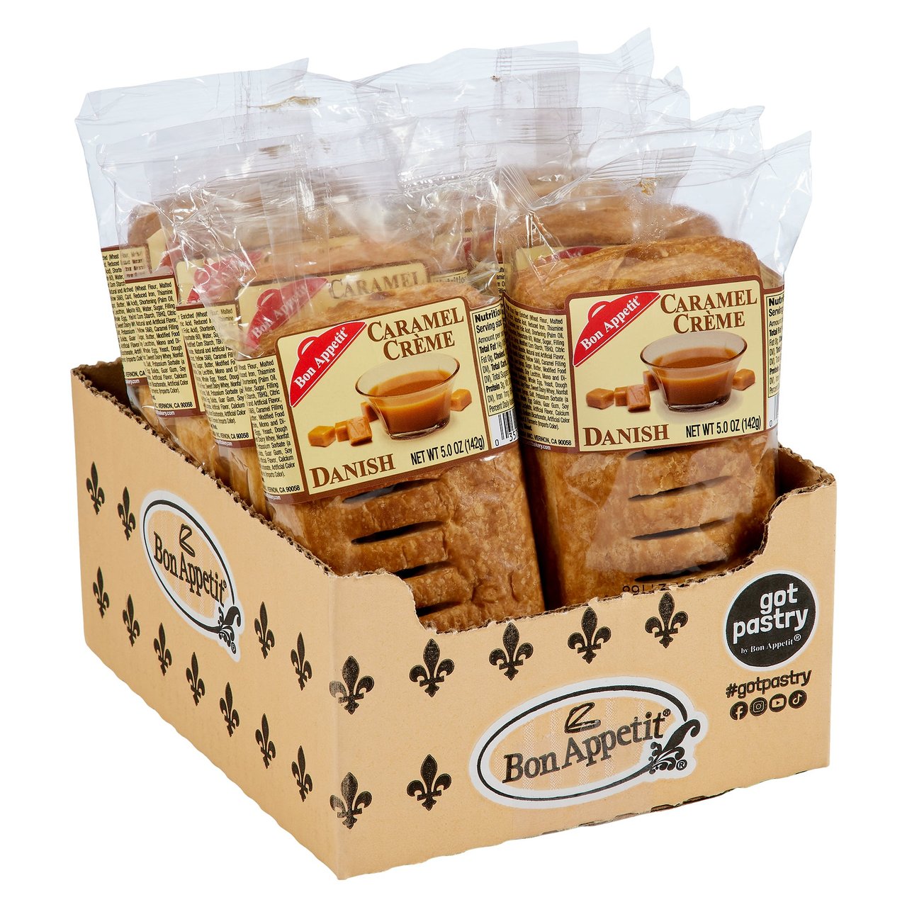 Bon Appetit Caramel Crème Danish 8 CT - Image 1