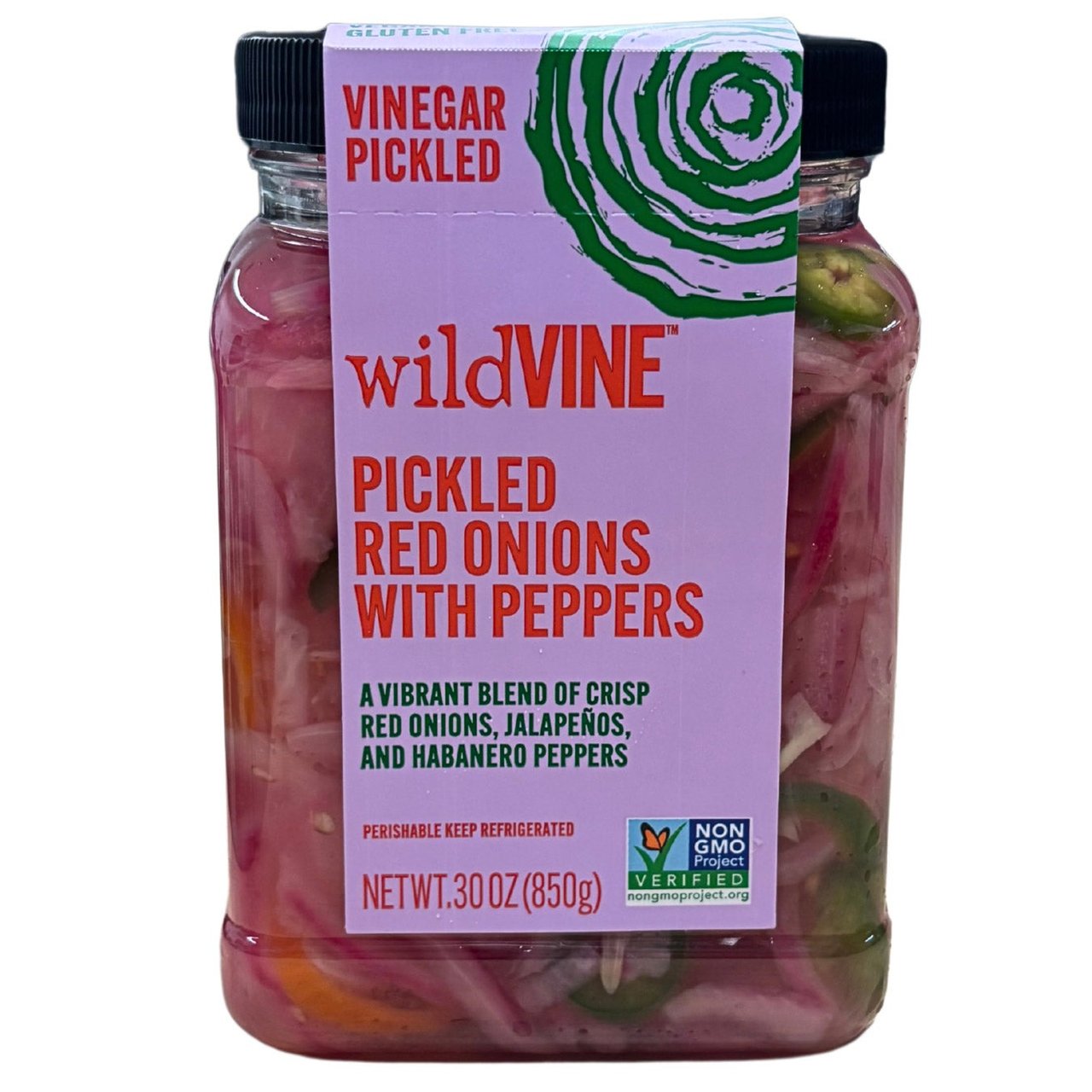 WildVINE Pickled Red Onions 30 oz (1.87 lbs) - Image 1