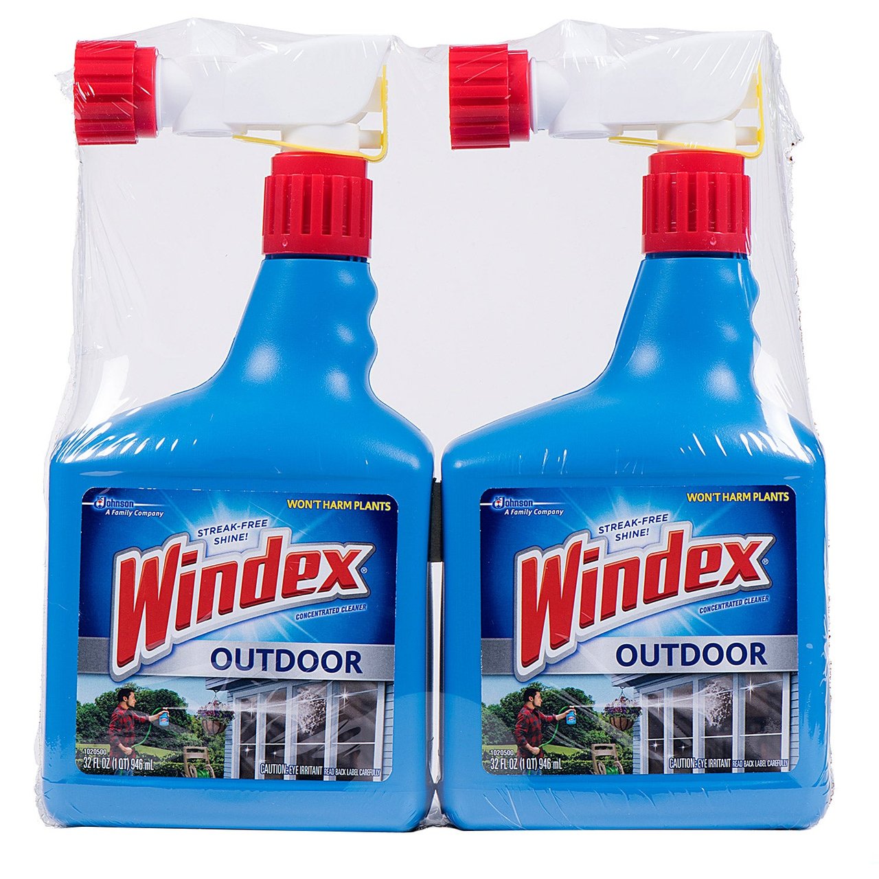 Windex Outdoor Glass Cleaner, 2 x 32 fl oz