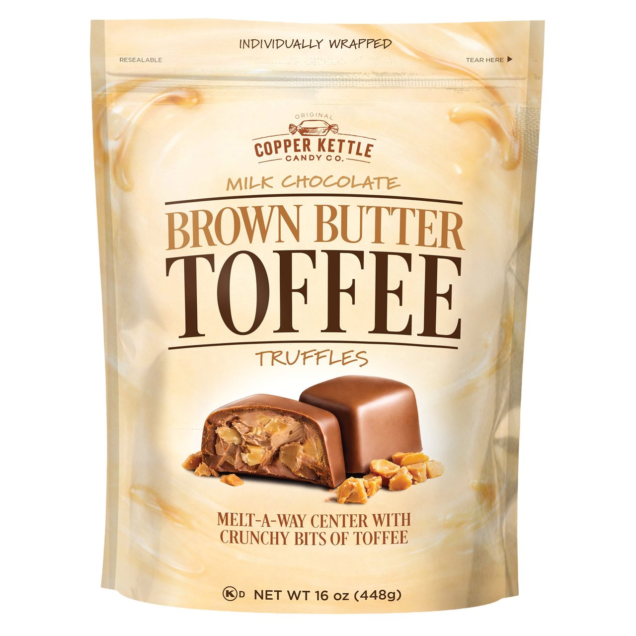 Copper Kettle Milk Chocolate Brown Butter Toffee Truffles, 16 oz - Image 1