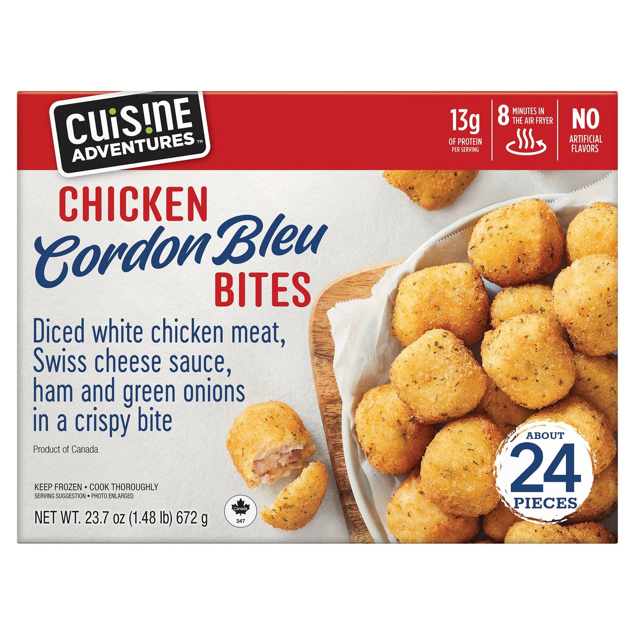 Cuisine Adventures Chicken Cordon Bleu Bites 24 oz - Image 1