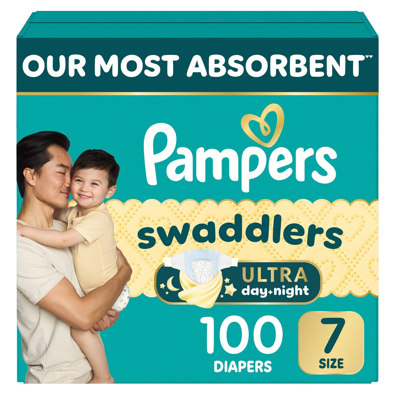 Pampers Swaddlers Ultra Size 7, 100 CT - Image 1