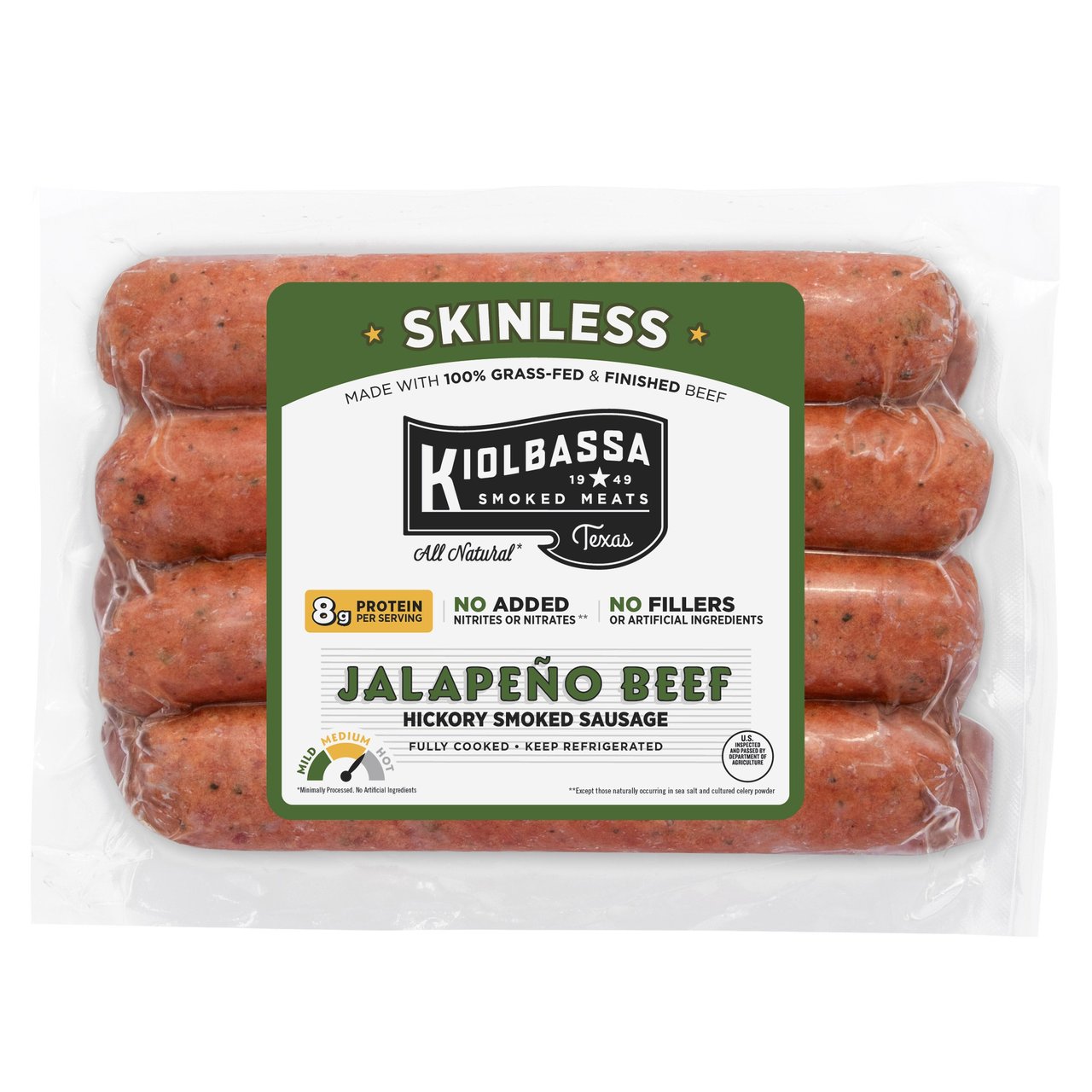 KIOLBASSA JALAPENO BEEF SAUSAGE PRICE PER LB - Image 1