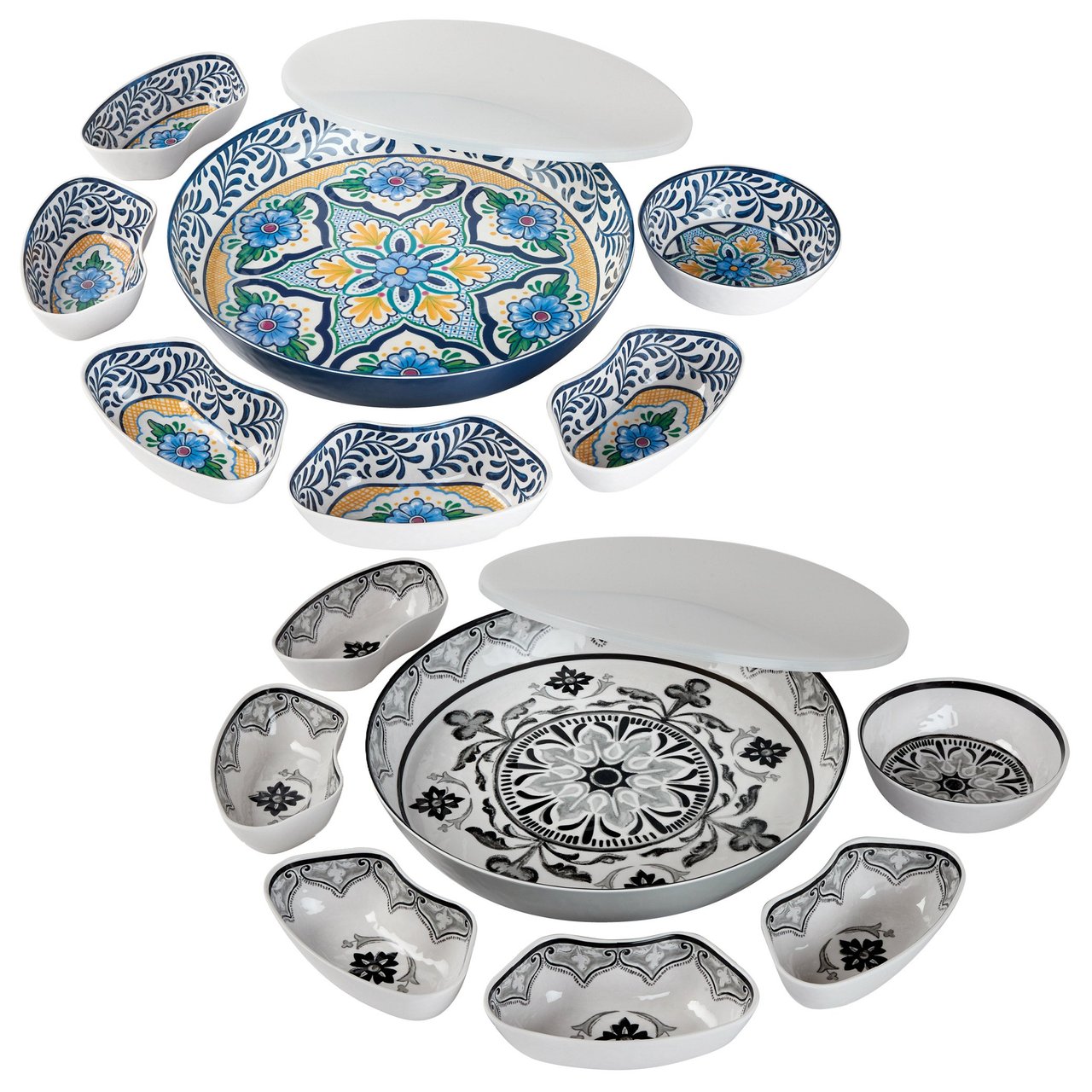 Melamine 15" 7-Piece Lazy Susan with Lid