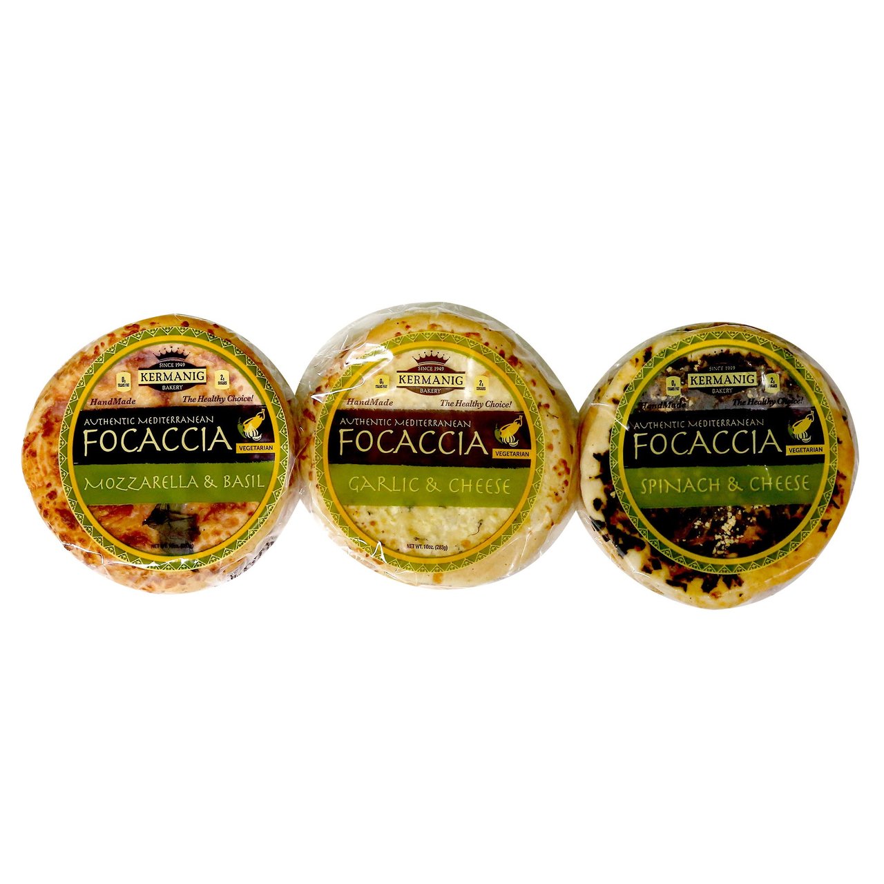 Kermanig Bakery Mediterranean Focaccia Pick 3 Mix & Match - Image 1