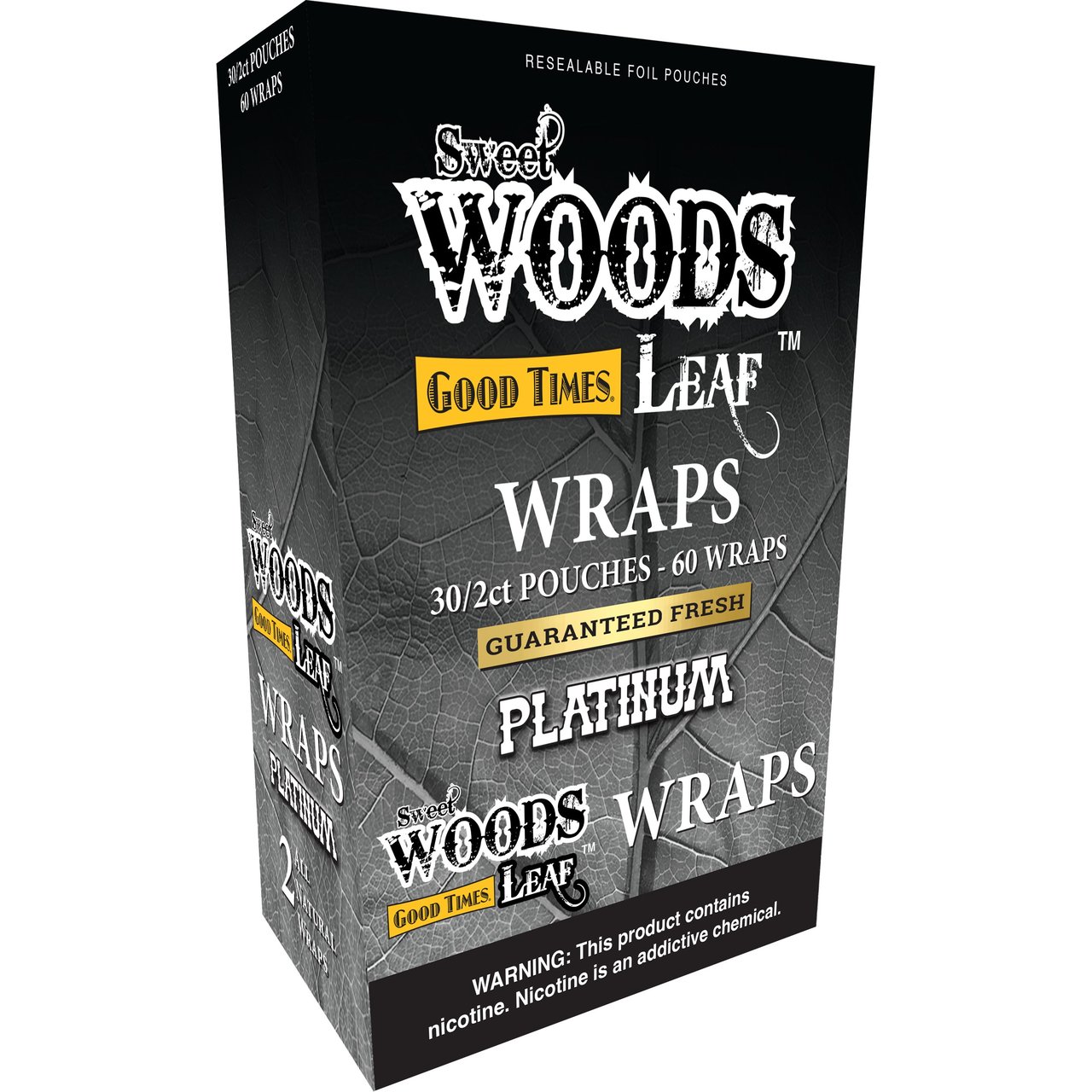 Sweet Woods Leaf Wrap Platinum 30/2CT Pouches - Image 1