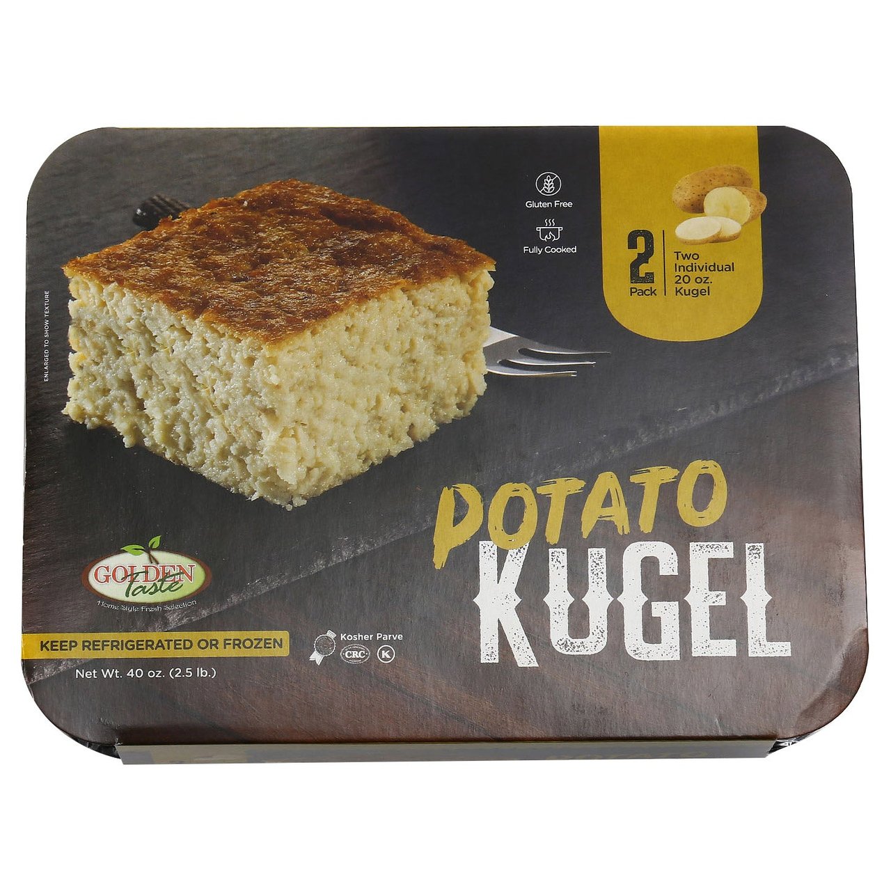 Golden Taste Potato Kugel 40 oz (2.5 lbs)