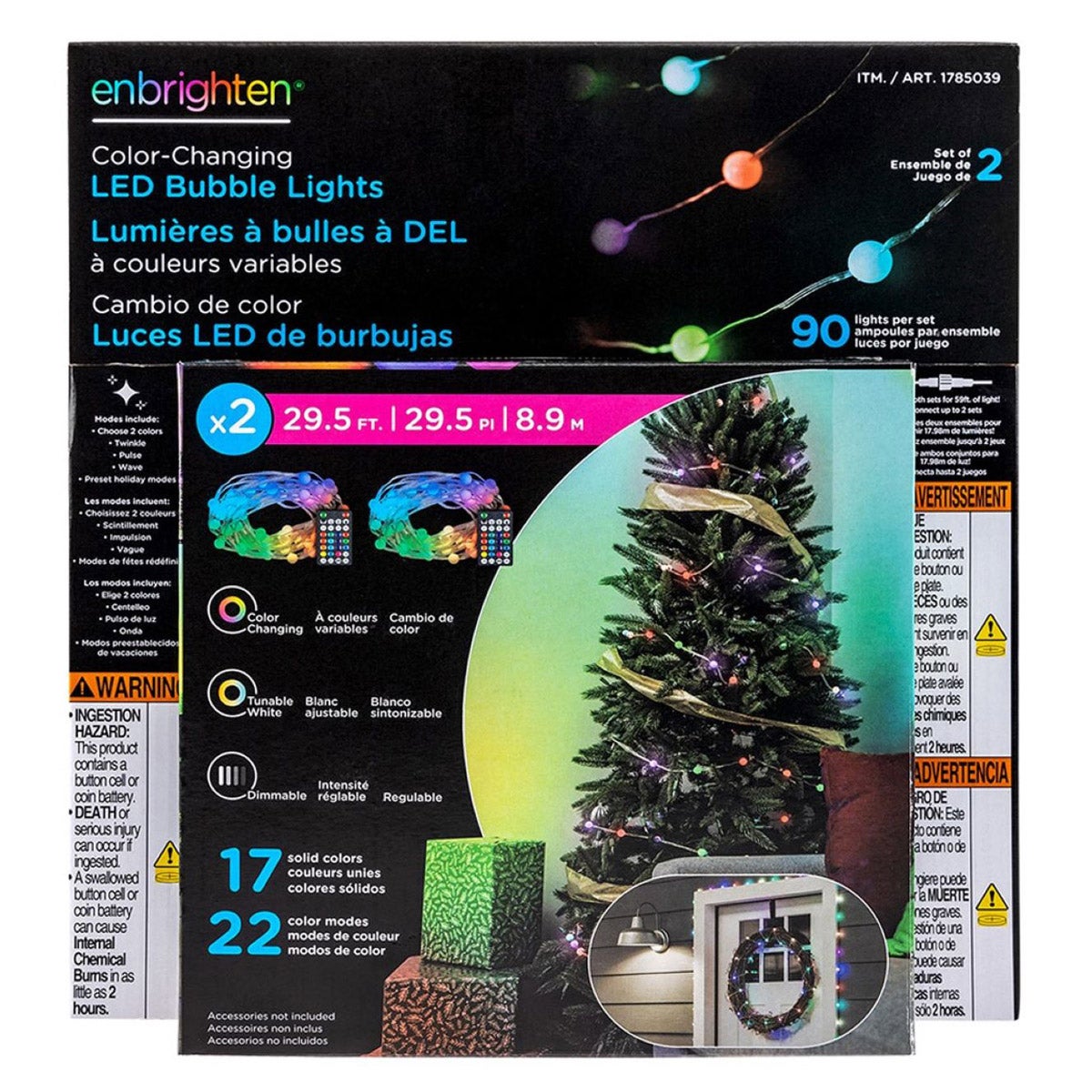 Enbrighten Bubble Light Strings 180 Count - Image 1