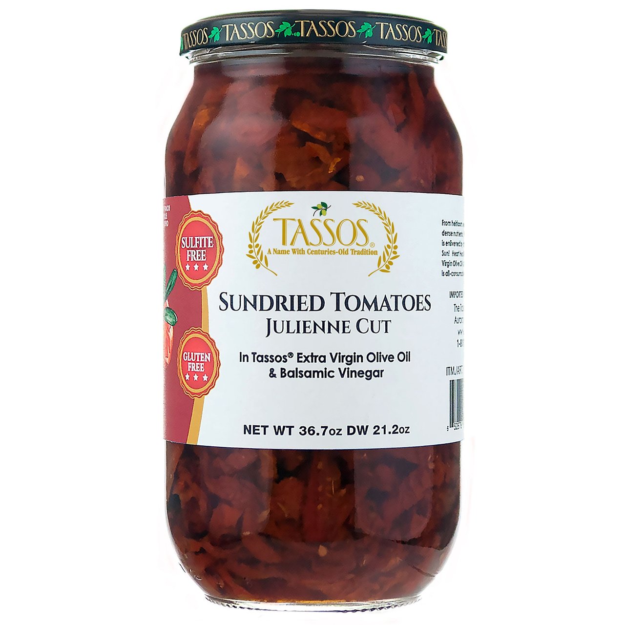 Tassos Sundried Tomatoes Julienne Cut 36.7 oz