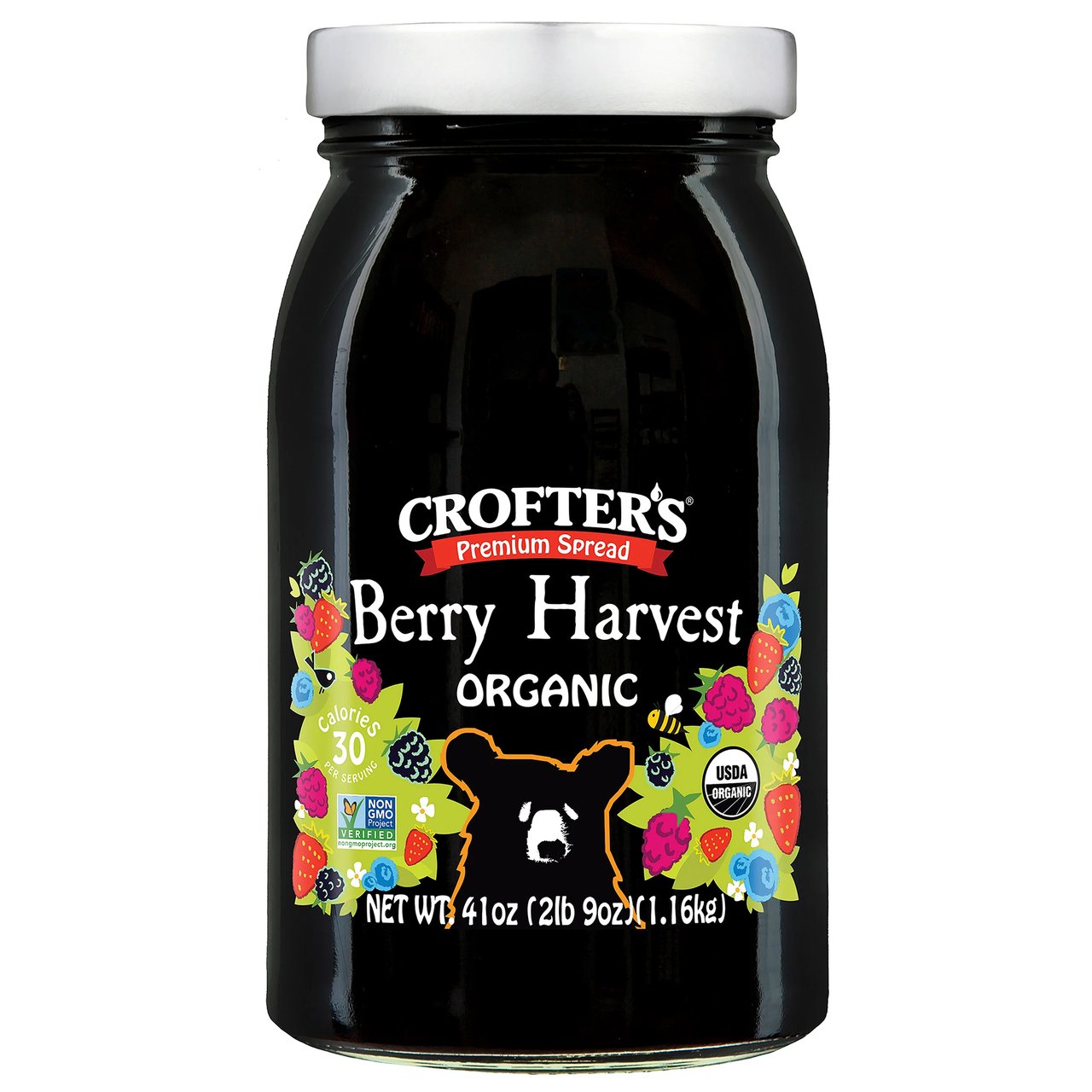 Crofter's Organic Berry Harvest Premium Spread, 41 Ounce Jar - Image 1