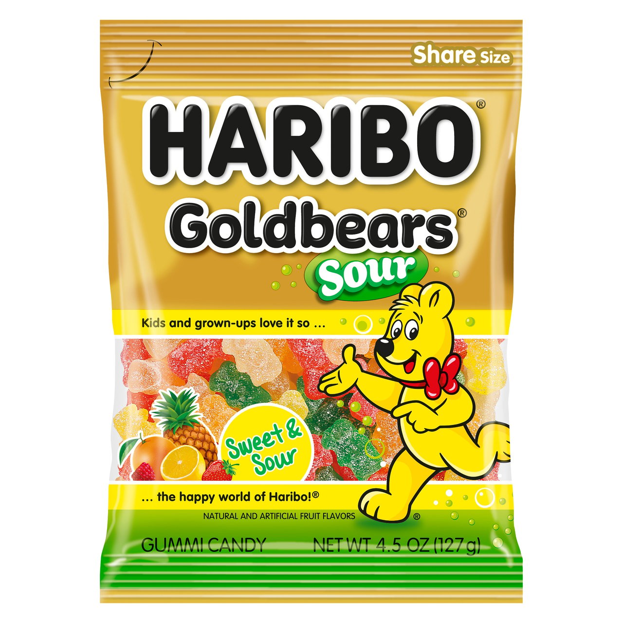 Haribo Sour Goldbears Gummy Bears, 12-Count/4.5 oz - Image 1