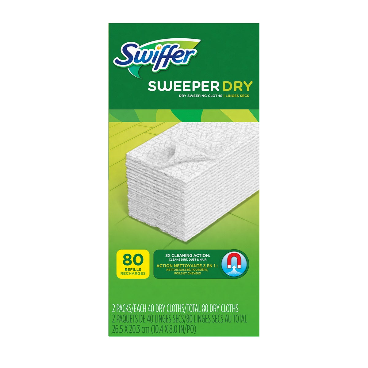 Swiffer Sweeper Dry Sweeping Cloth Refills, 80-Count Package (#596641 ...