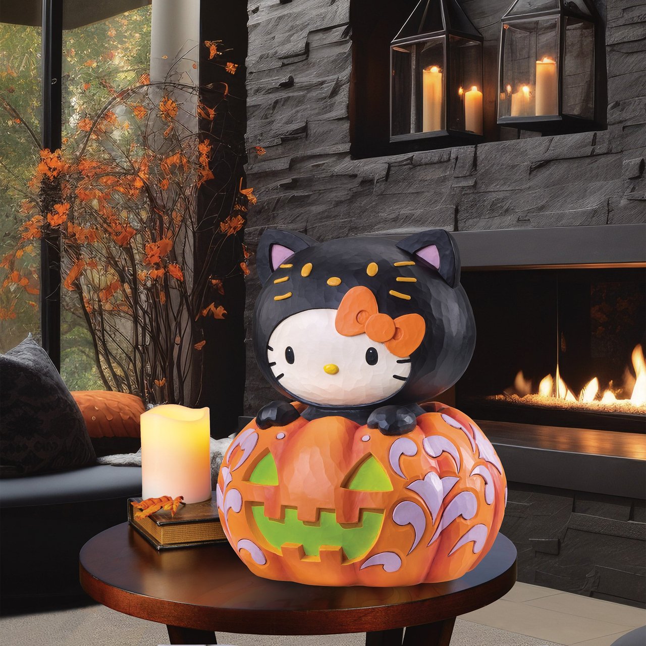 HELLO KITTY 15" JACK-O-LANTERN GLOW IN THE DARK - Image 1
