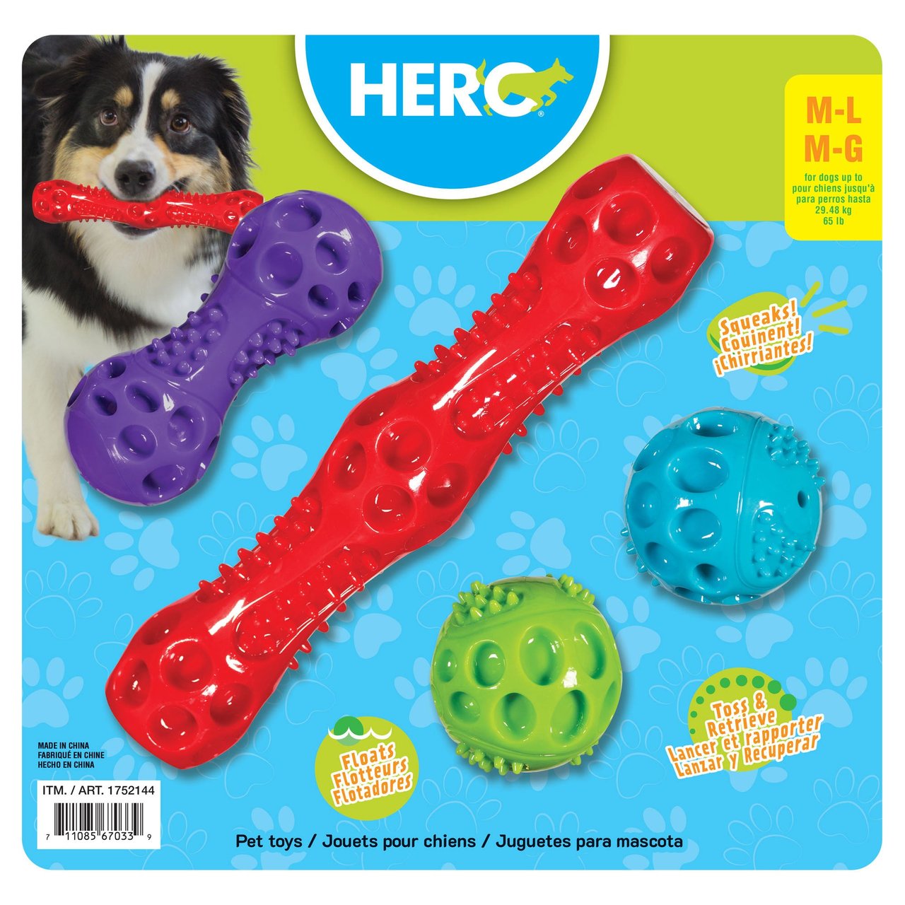 Herodog Chase & Chomp 4 Pack Dog Toys - Image 1