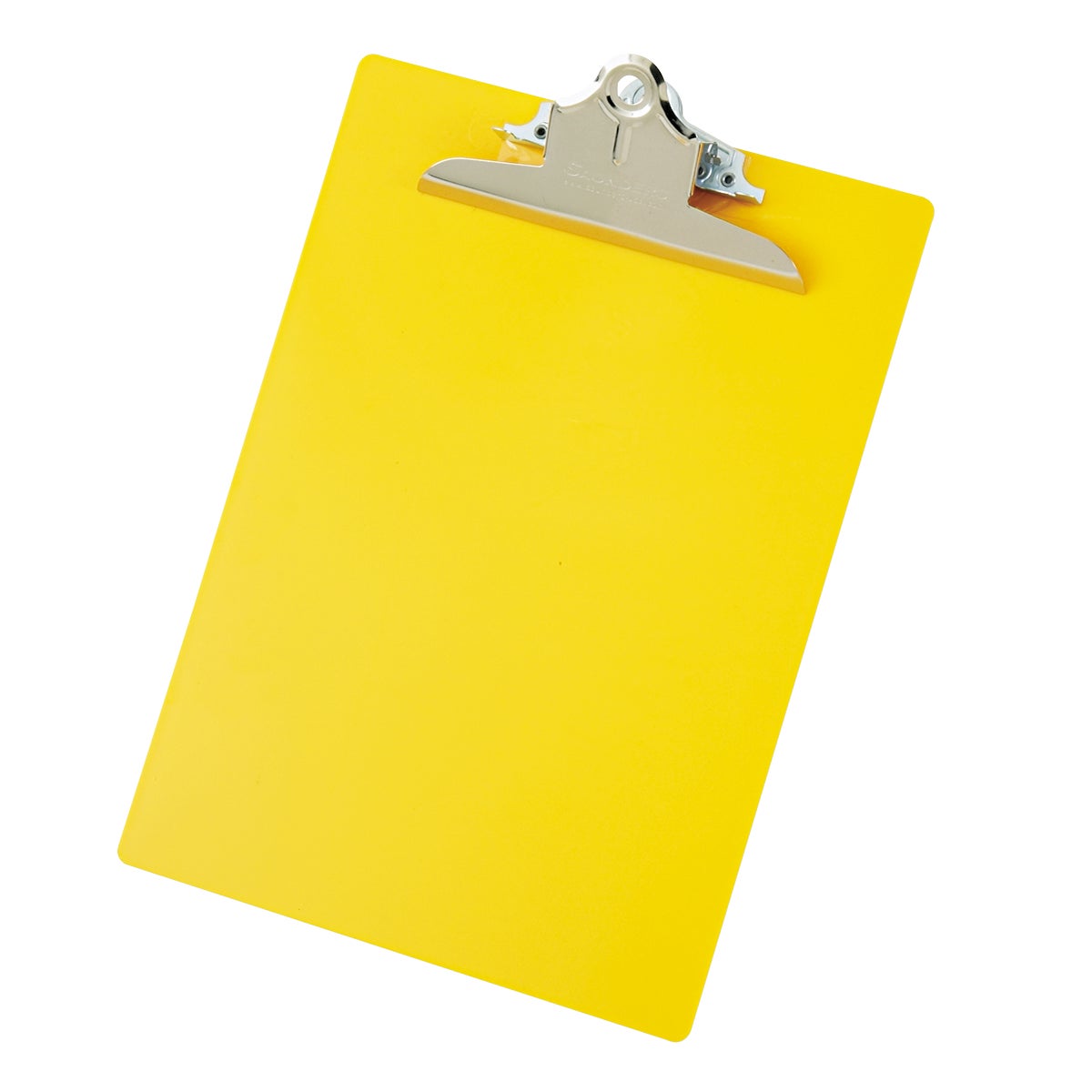 Saunders Recycled Plastic Clipboard with Ruler Edge, Yellow