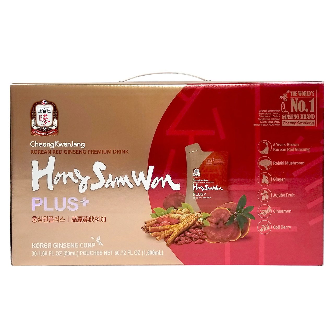 Hong Sam Won Red Ginseng Plus Drink 30/1.69 oz - Image 1