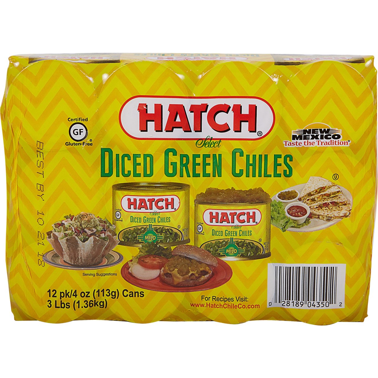 Hatch Fire Roasted Diced Green Chiles, Mild, 4 oz Can, 12 ct - Image 1