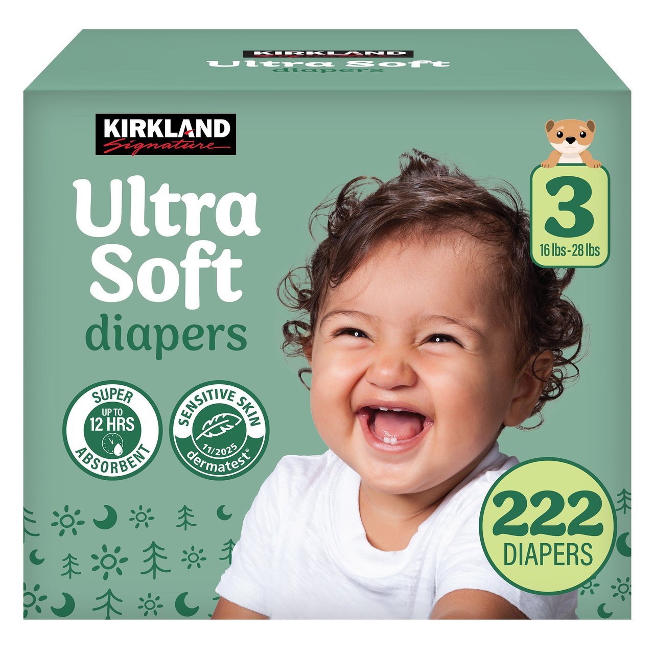 KIRKLAND SIGNATURE DIAPERS SIZE 3, 222CT - Image 1