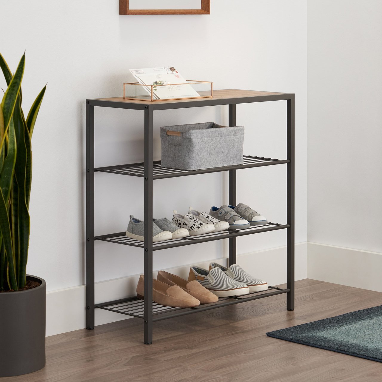 Trinity 4-Tier Console Top Shoe Rack - Image 1