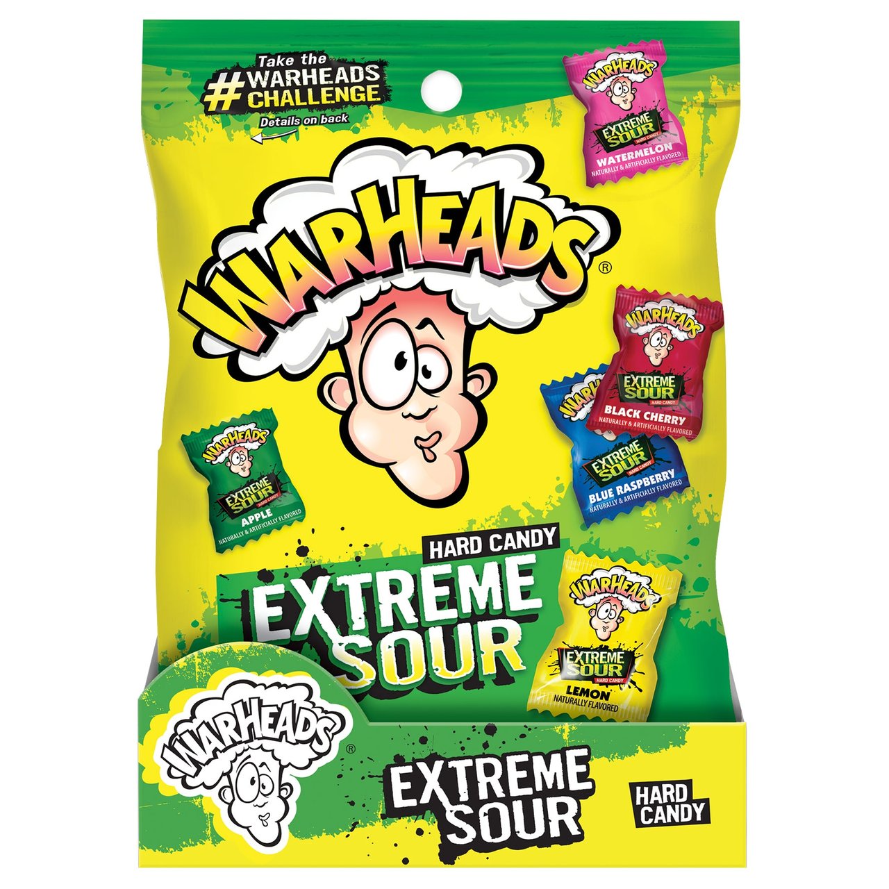 Warheads Extreme Sour Hard Candy, 3.25 oz, 8-Count - Image 1