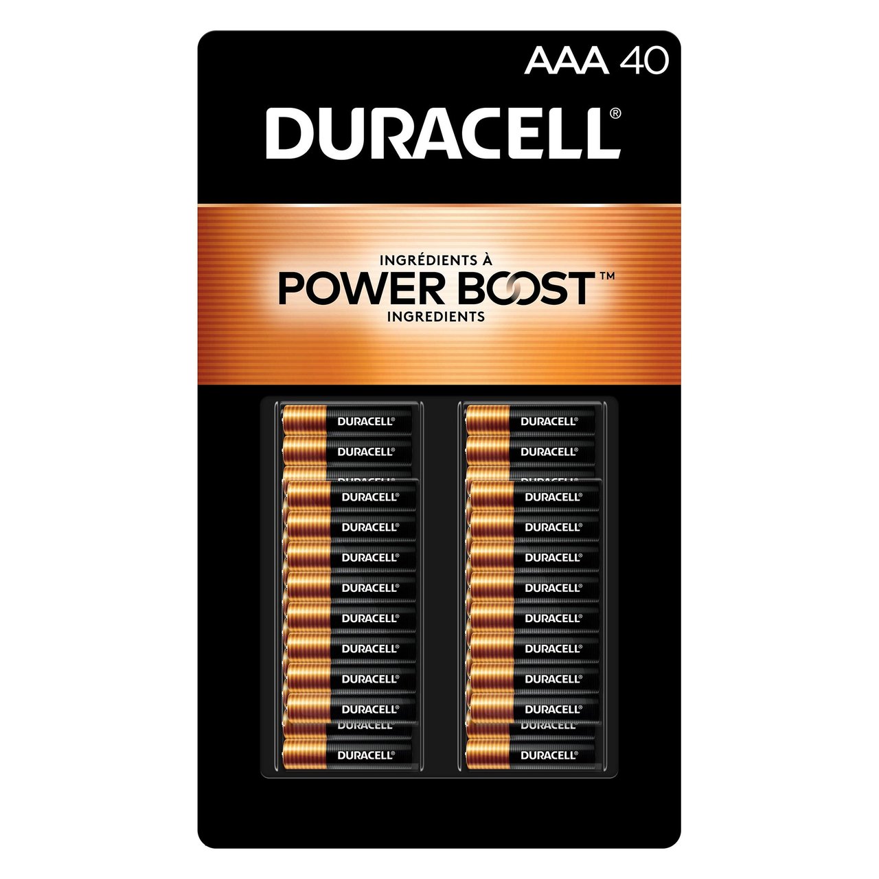 Duracell Power Boost Alkaline AAA Batteries 40-Pack - Image 1