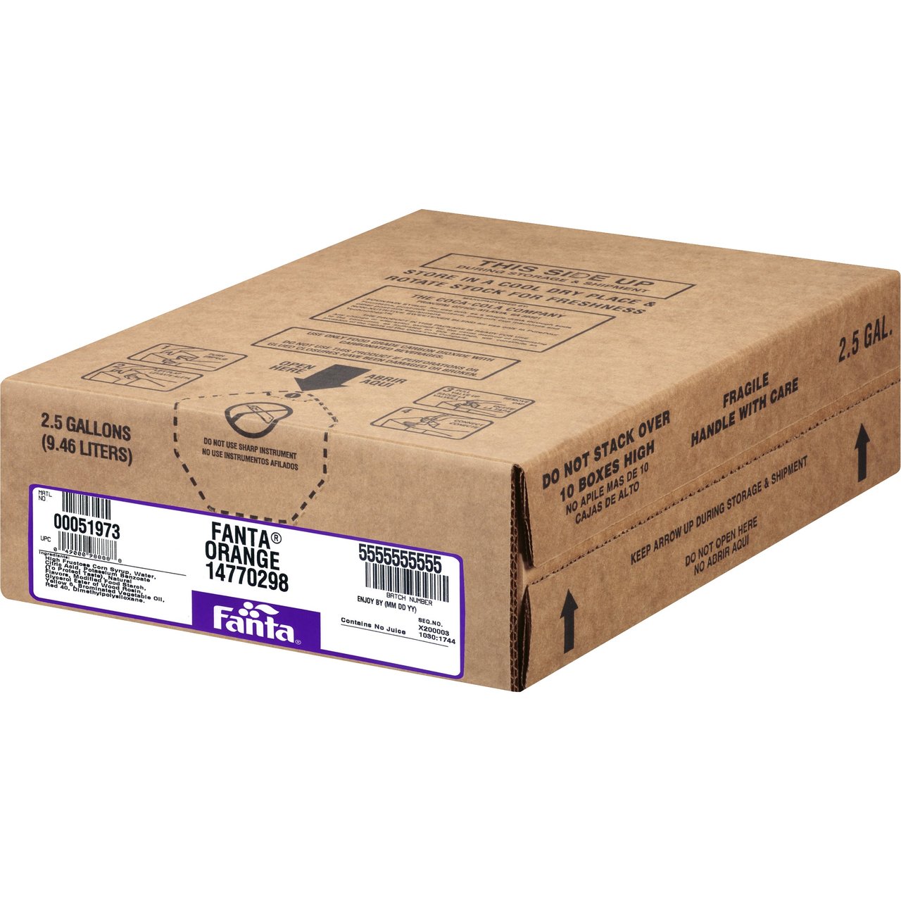 Fanta Orange Bag-in-Box Syrup 2.5 Gallon