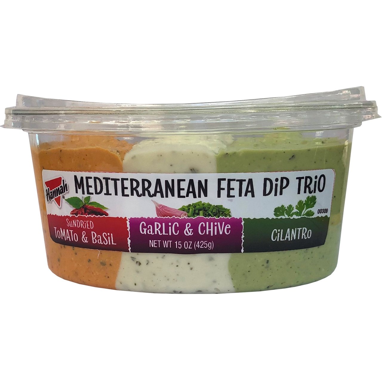 Hannah Mediterranean Feta Dip Trio, 15 Ounces - Image 1